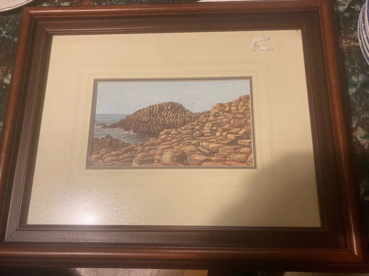 Giants causeway watercolour free postage - Image 1