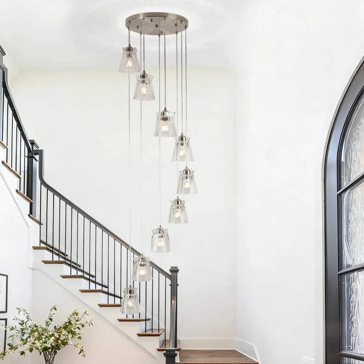 Long Chandelier for High Ceilings Modern Crystal - Image 4
