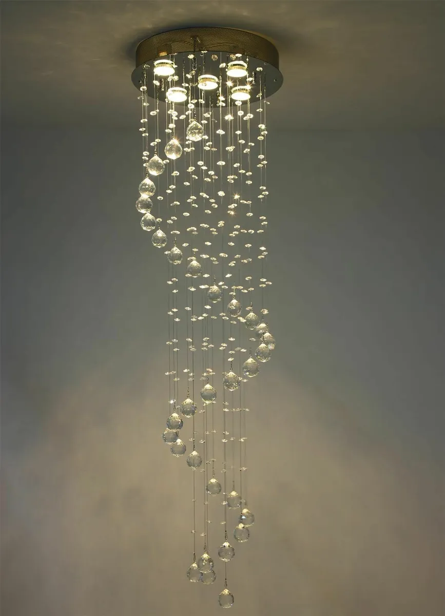 Villa Staircase Chandelier - Crystal Hanging Lamp - Image 2