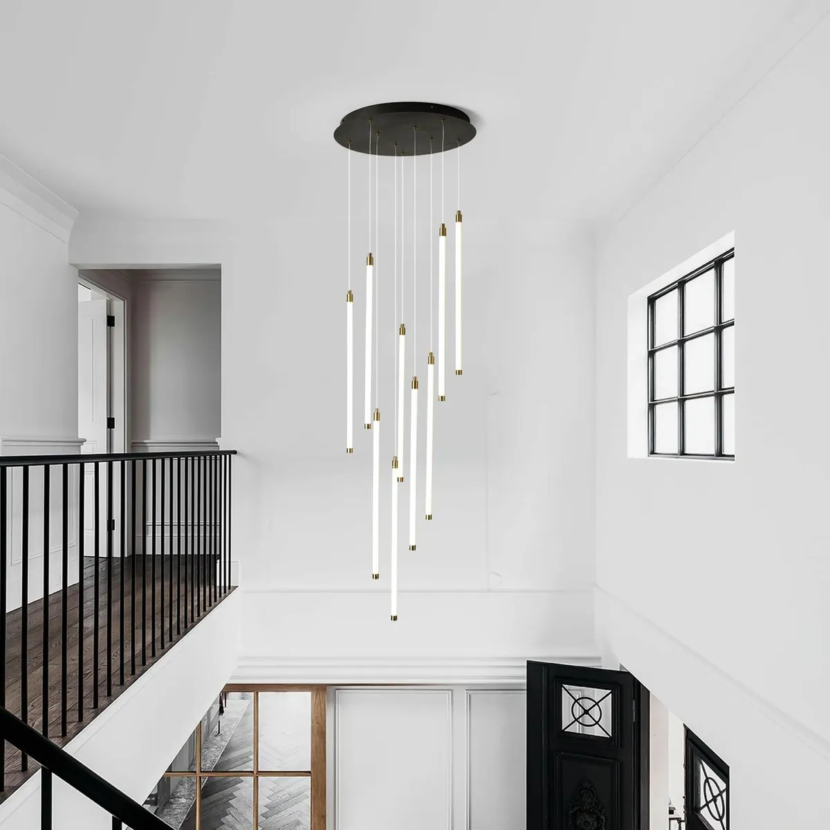 Modern LED Chandelier for Villa Staircase 2.5m - Image 3