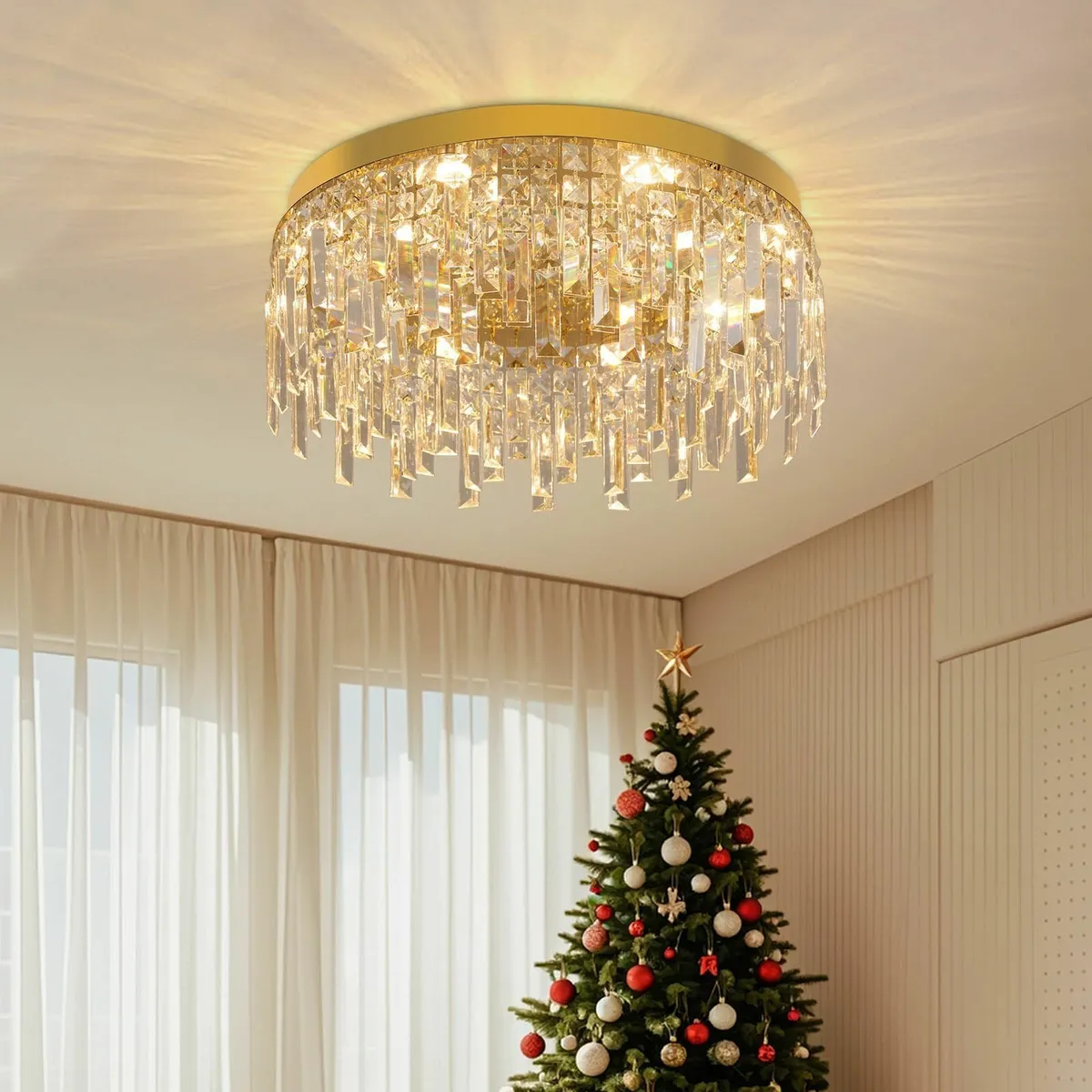 Gold Crystal Chandeliers for Dining Room 50CM - Image 1