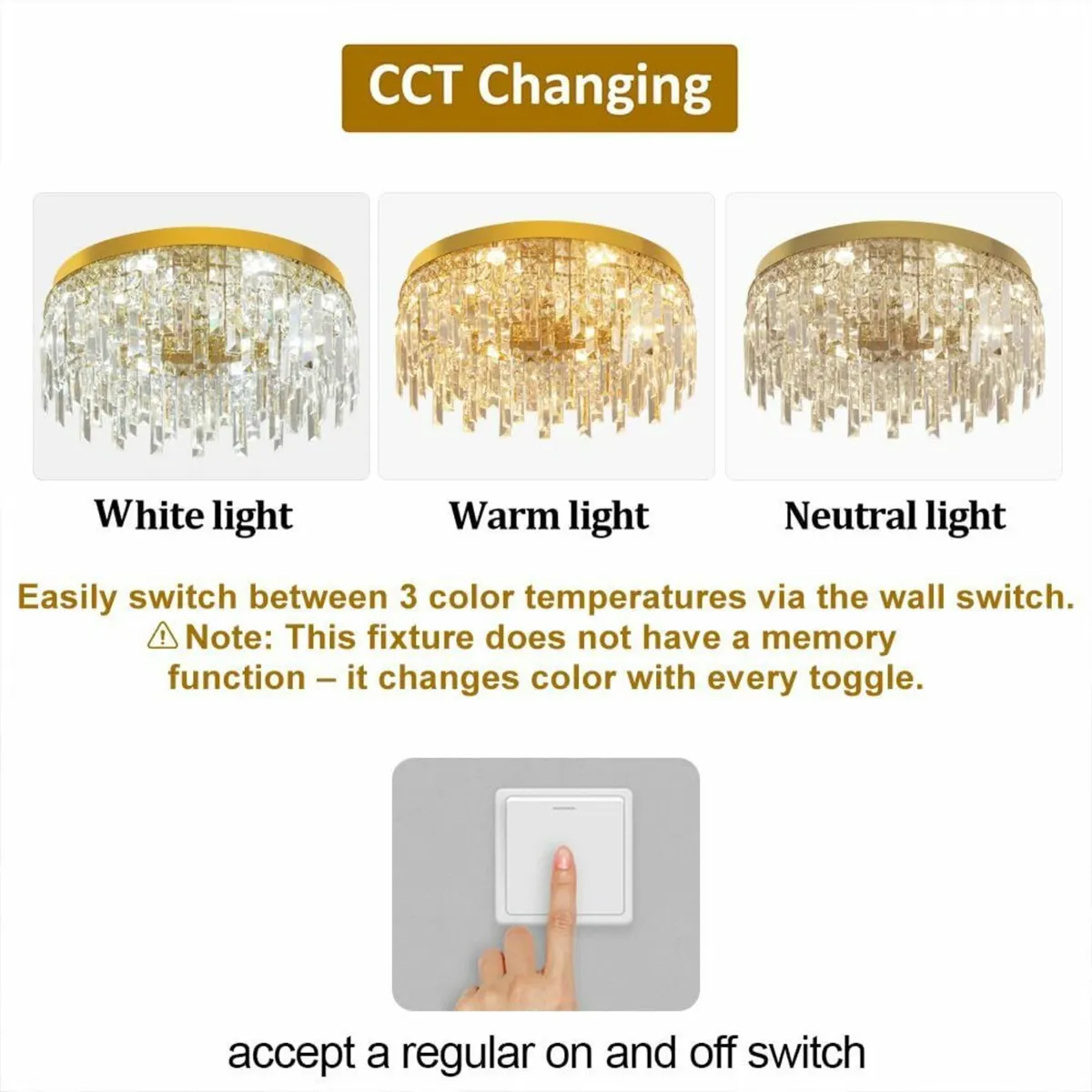 Gold Crystal Chandeliers for Dining Room 50CM - Image 3