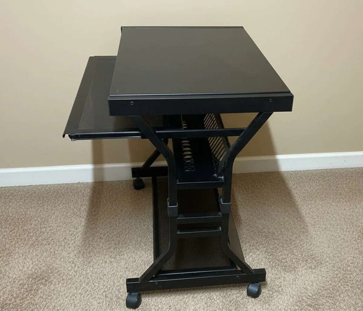 Compact Computer Desk with Glass Top - Image 4