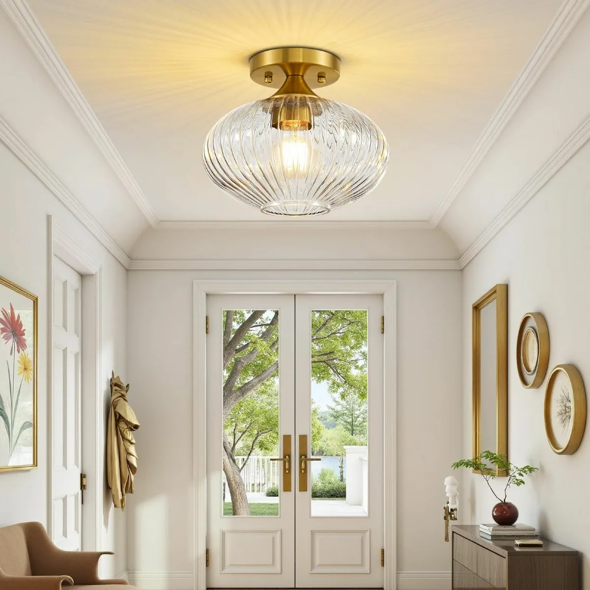 Ceiling Lights 9.45'' Gold Chandeliers Light - Image 3