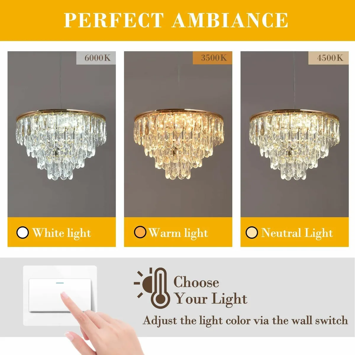 Crystal Led Ceiling Light Modern Chandelier - Image 4