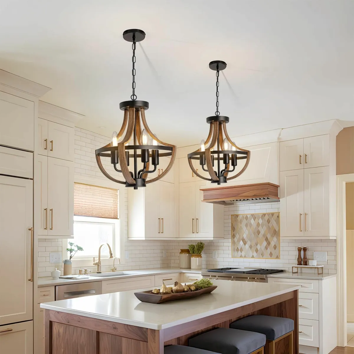 Farmhouse Vintage Chandelier Pendant Light for - Image 3