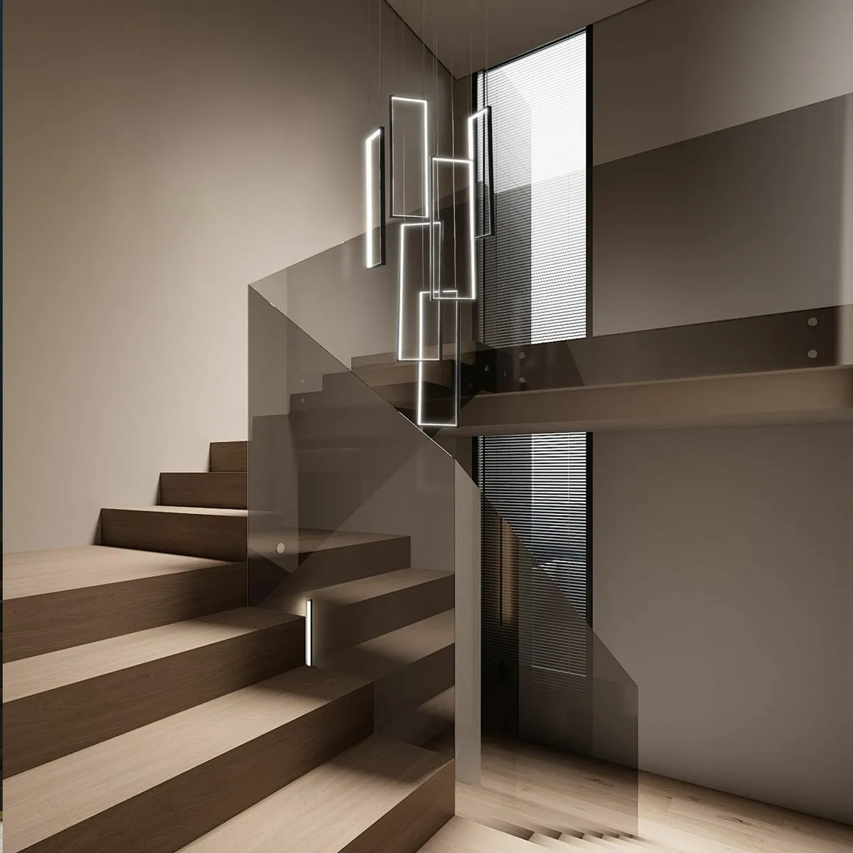 Adjustable Staircase Led Pendant Light Modern - Image 4