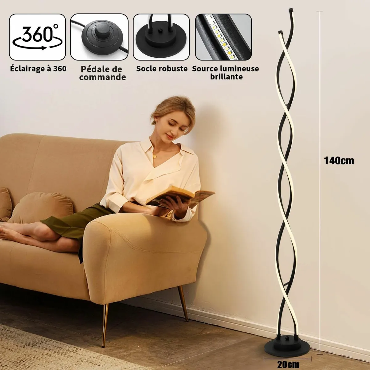 Floor Lamp LED Lamps for Living Room 3 Color - Image 3