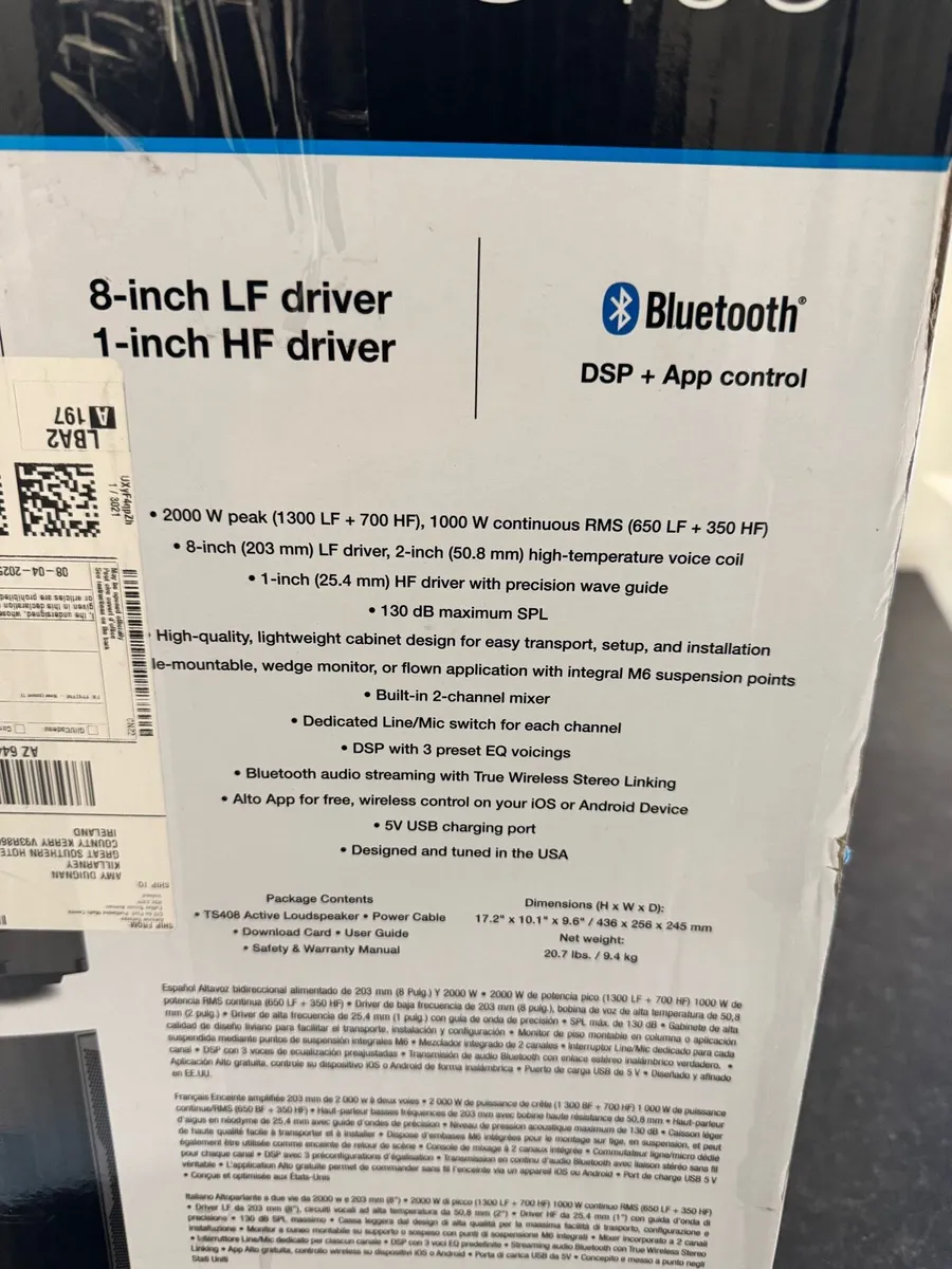 BRAND NEW ALTO PRO-TS408 BLUETOOTH SPEAKER - Image 3