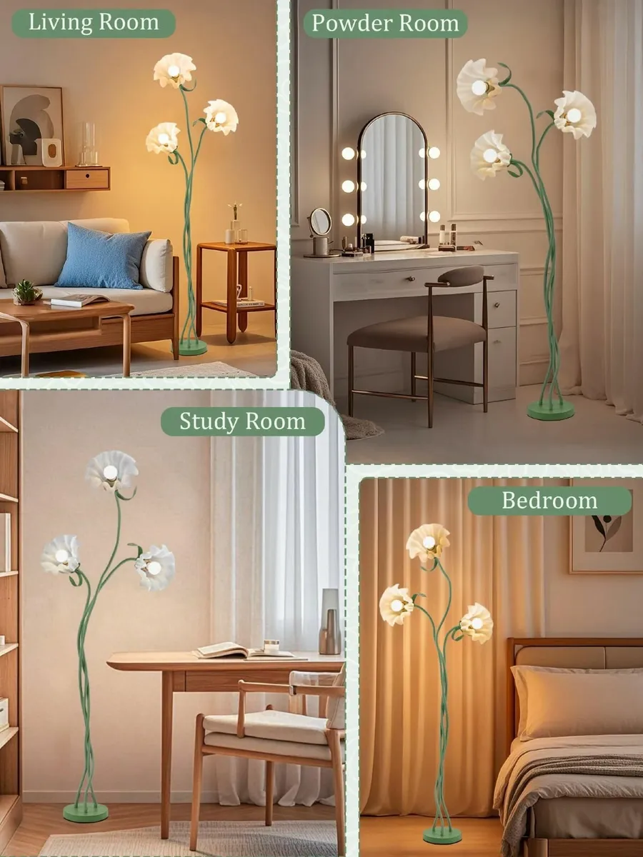 Flower Floor Lamp for Living Room Standing with - Image 4
