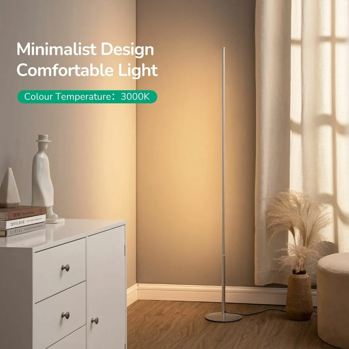 2 Pack Modern LED Floor Lamp 57.5 Minimalist - Image 4