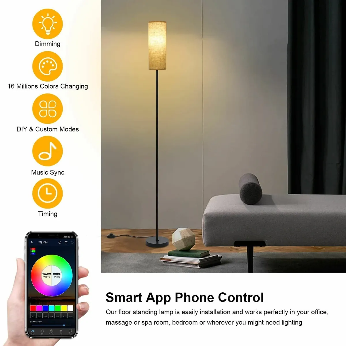 Floor Lamps for Living Room with App Remote - Image 3