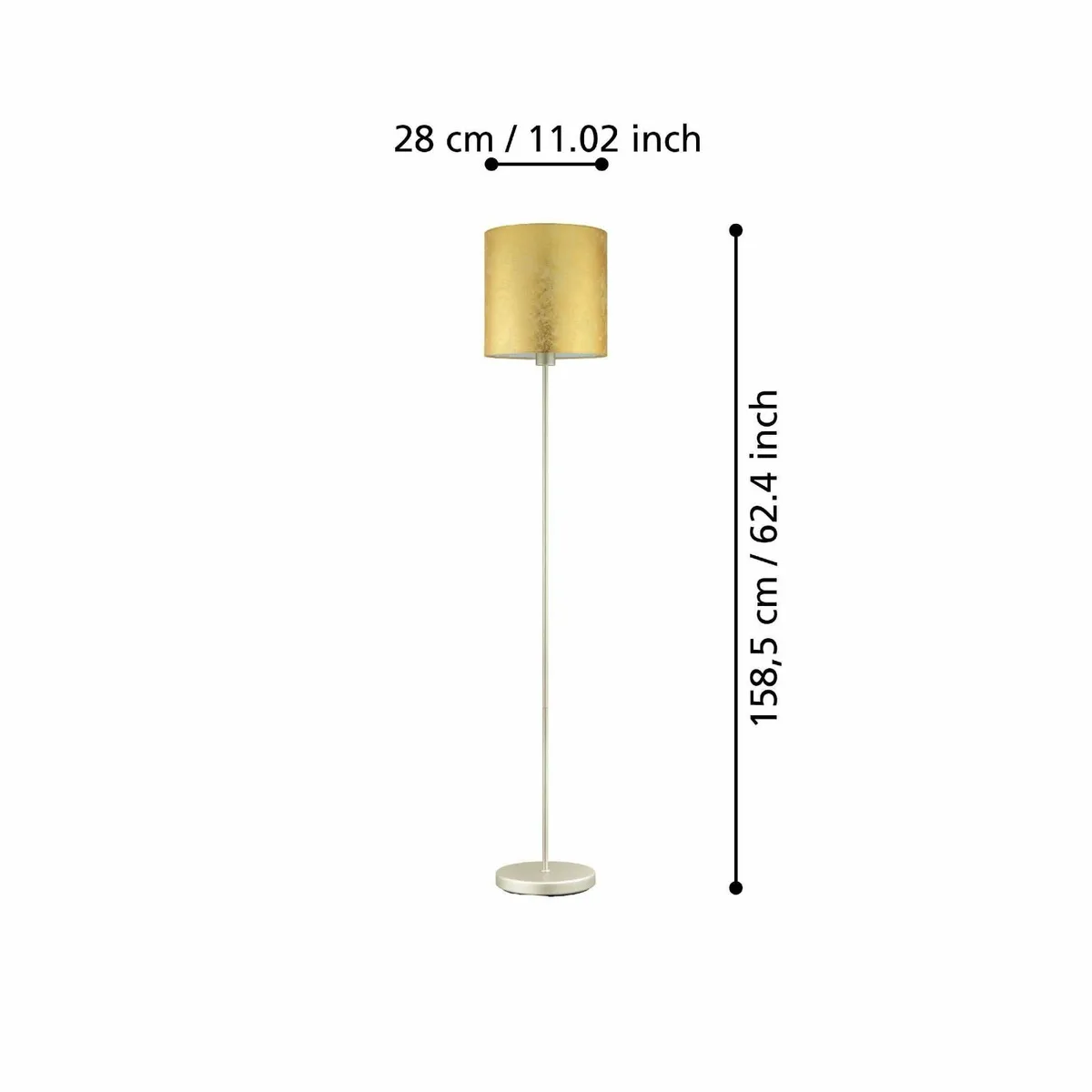 Viserbella Vintage Floor Lamp Steel and Fabric in - Image 3
