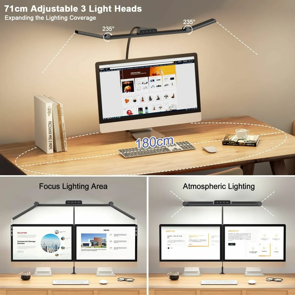 LED Desk Lamp 24W Lights for Home Office 1200LM - Image 2