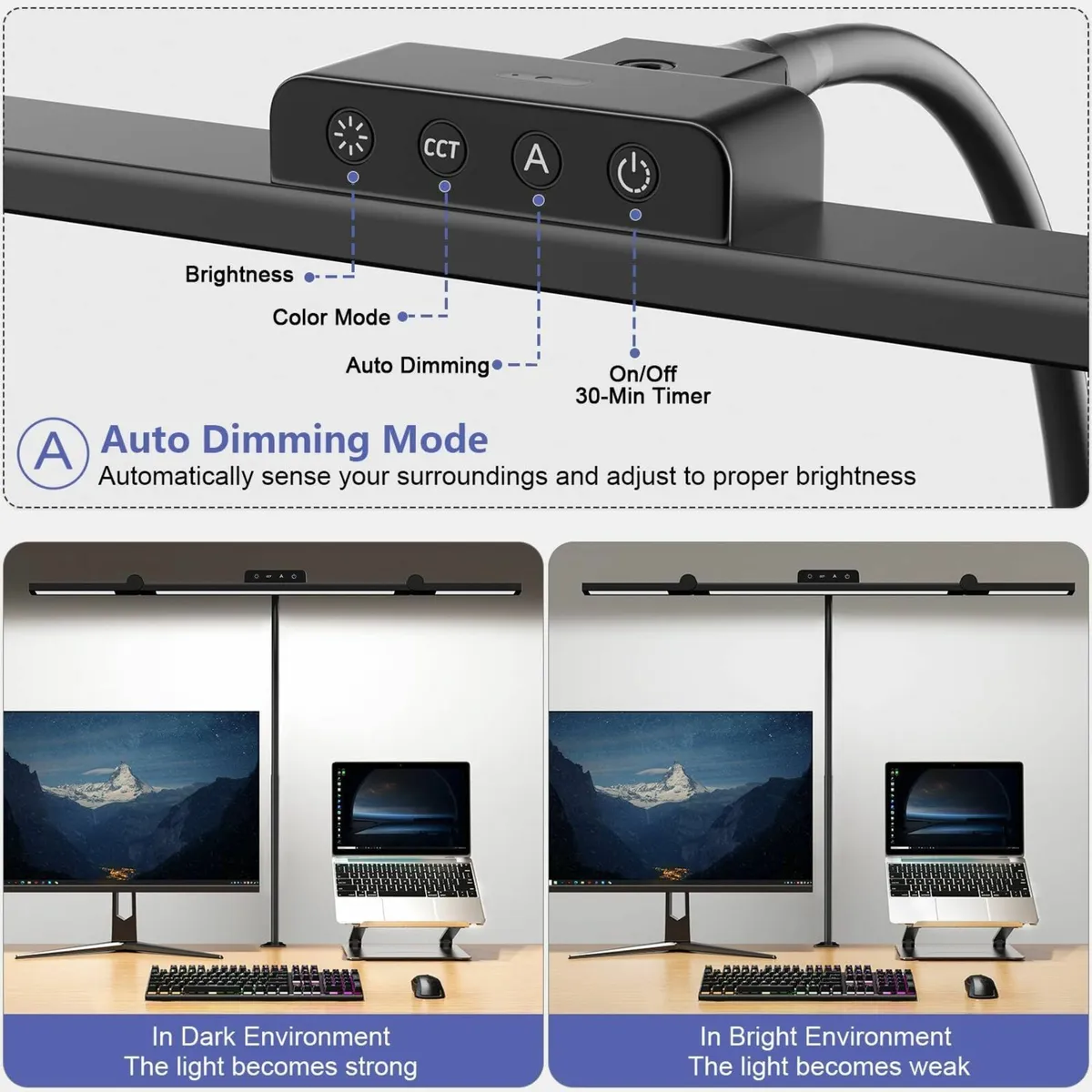 LED Desk Lamp 24W Lights for Home Office 1200LM - Image 4