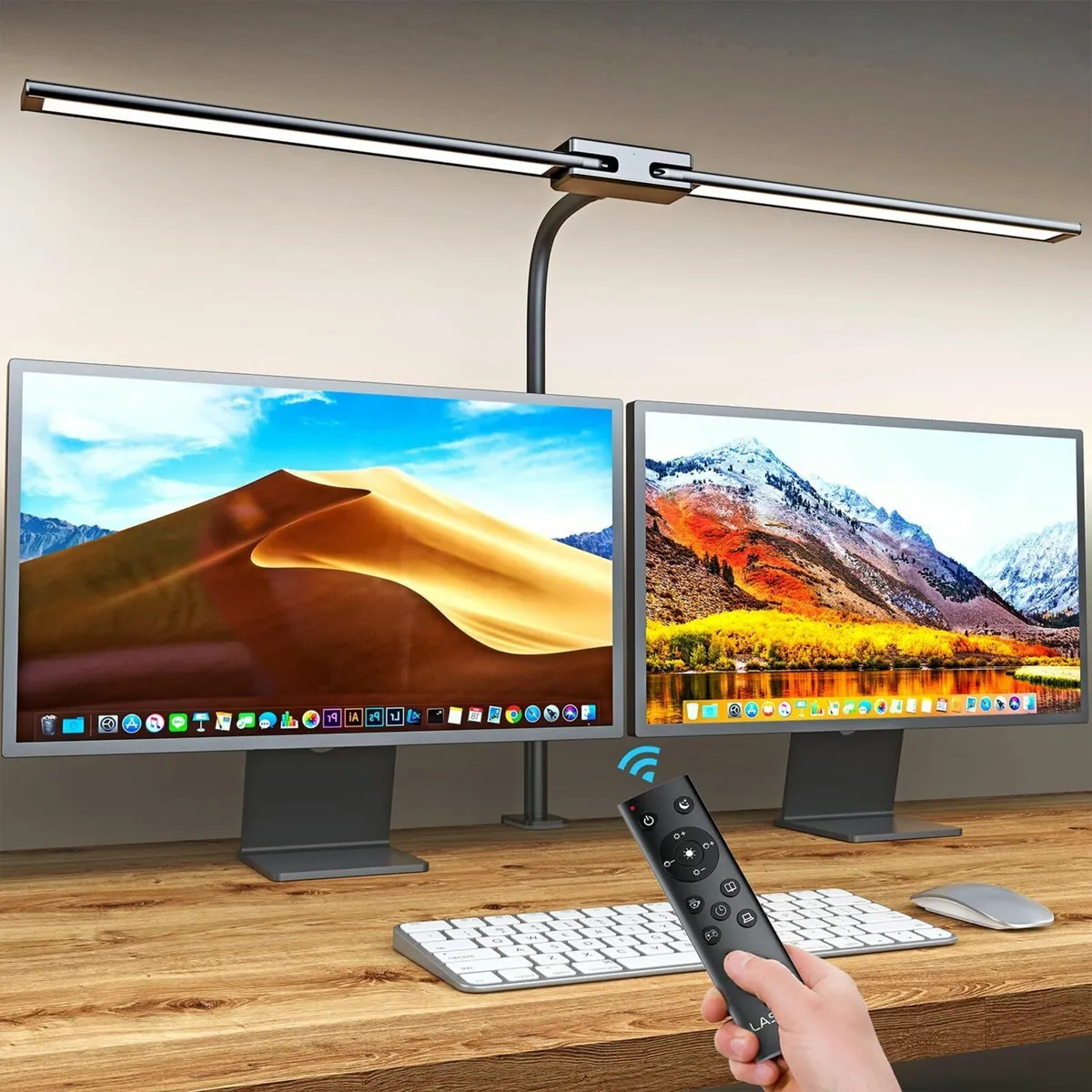 LED Desk Lamp with Remote Control ＆ 32.5 Wide - Image 1