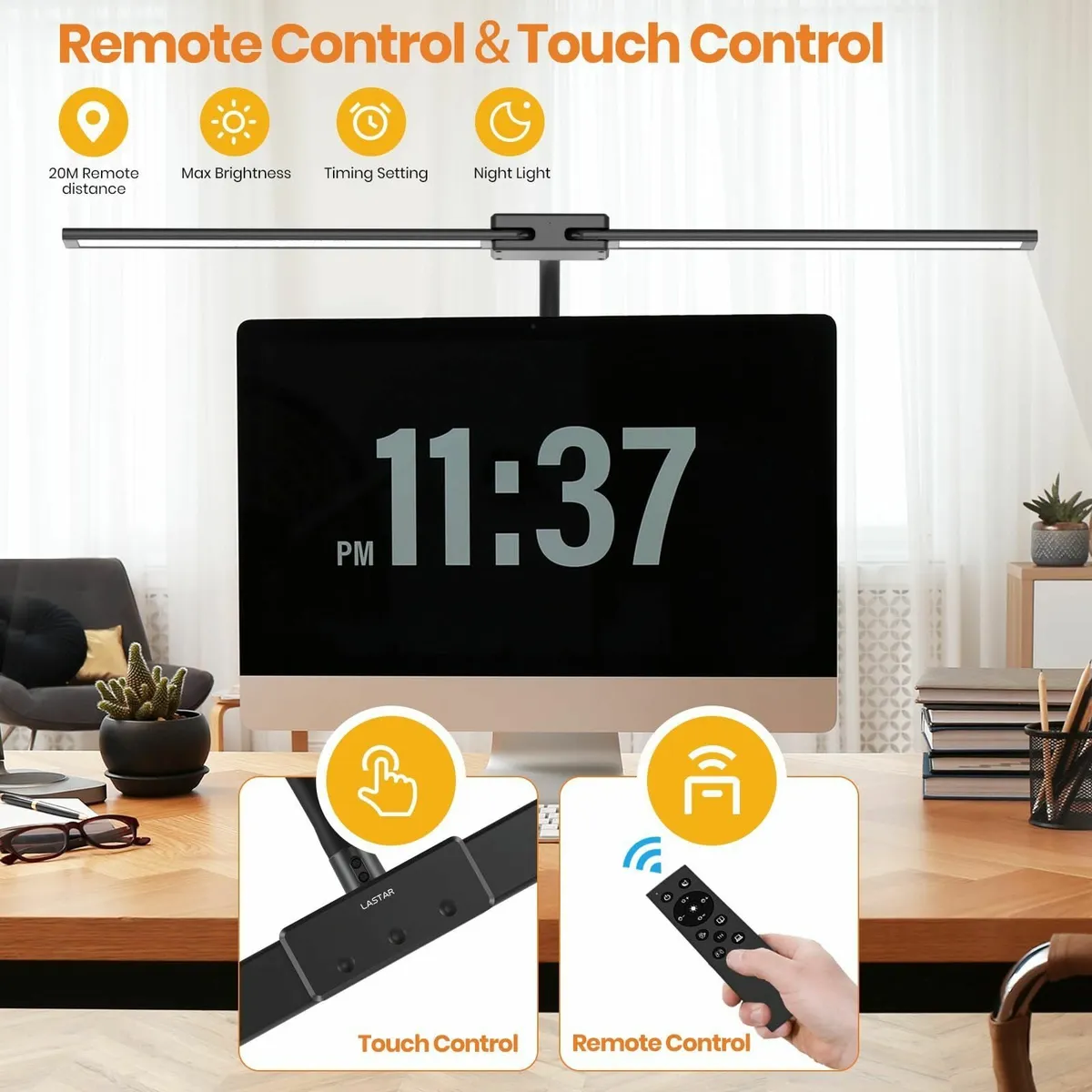 LED Desk Lamp with Remote Control ＆ 32.5 Wide - Image 2