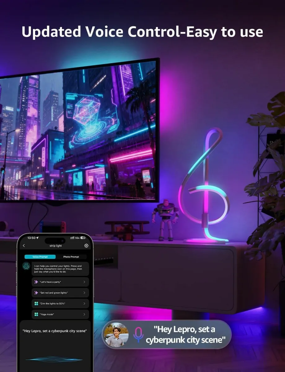 TB2 AI Table Lamp Smart LED with Music Sync - Image 3