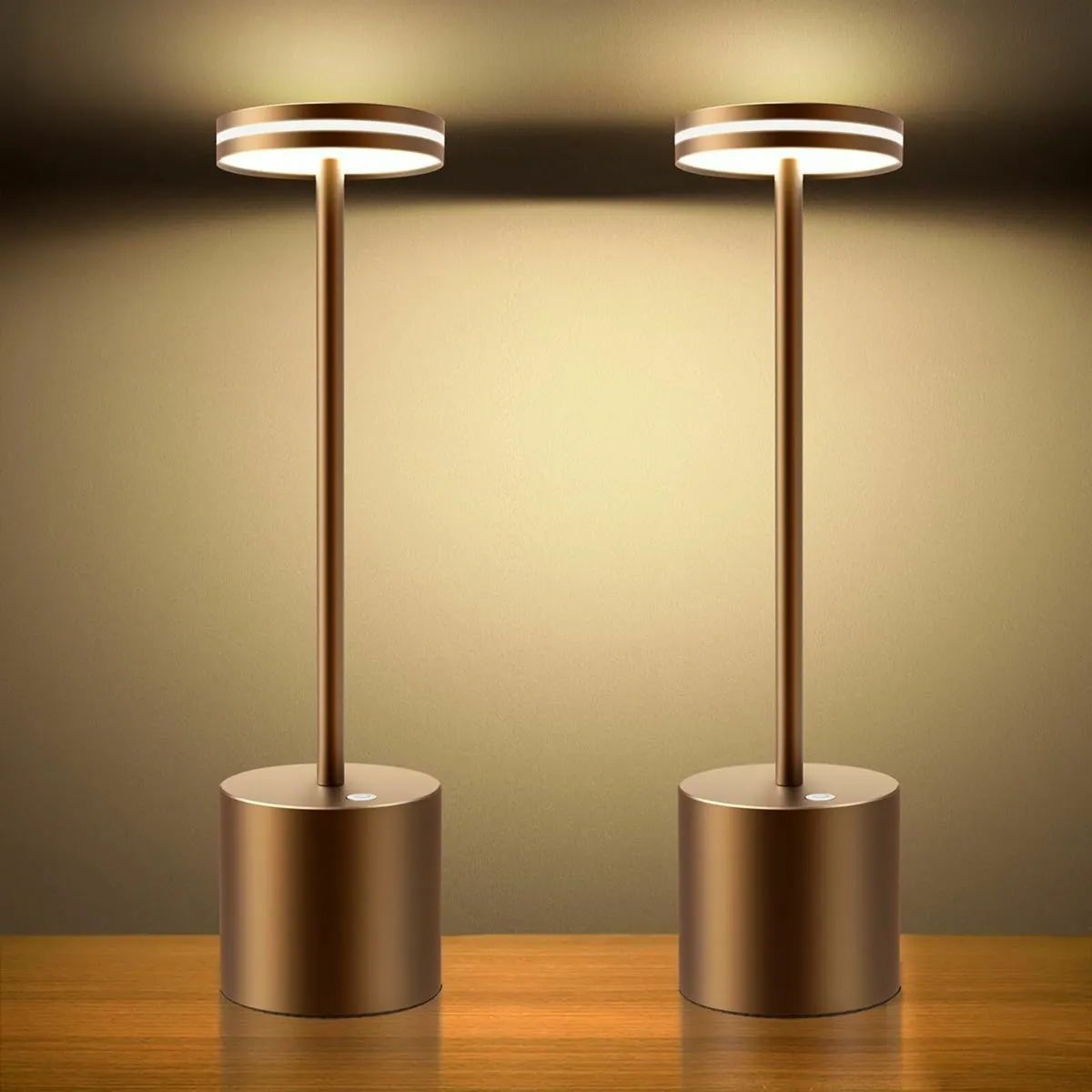 2 Pack Rechargeable Cordless LED Table Lamp - Image 1
