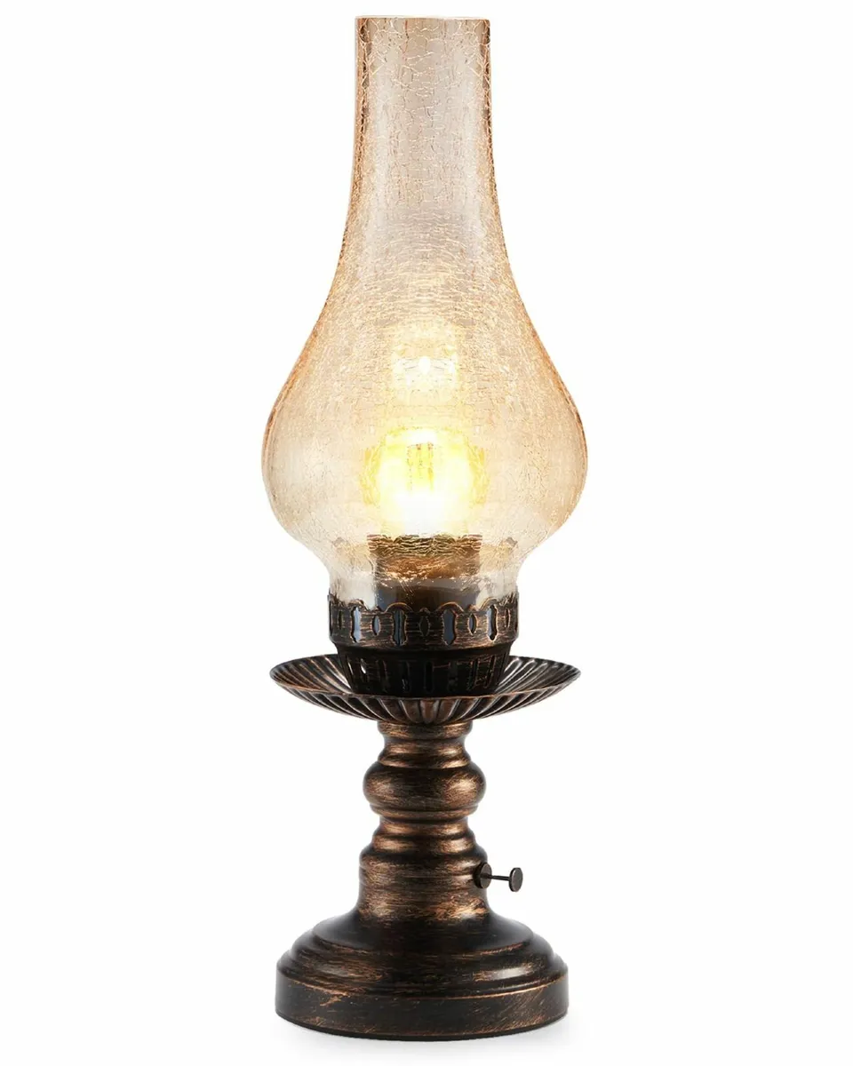 Vintage Rechargeable Cordless Table Lamp with - Image 1