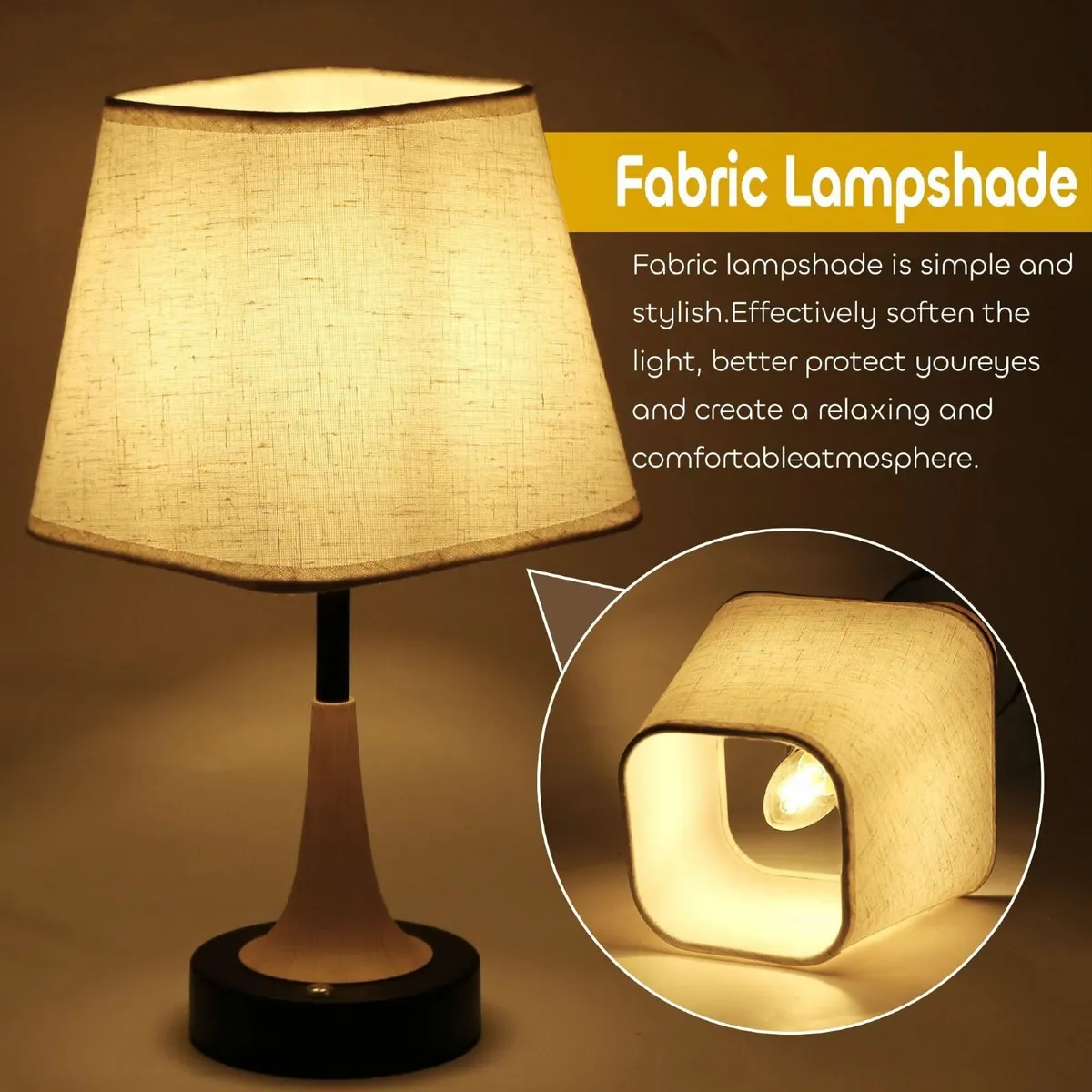 2 Pack Rechargeable Cordless Bedside Lamps Touch - Image 4