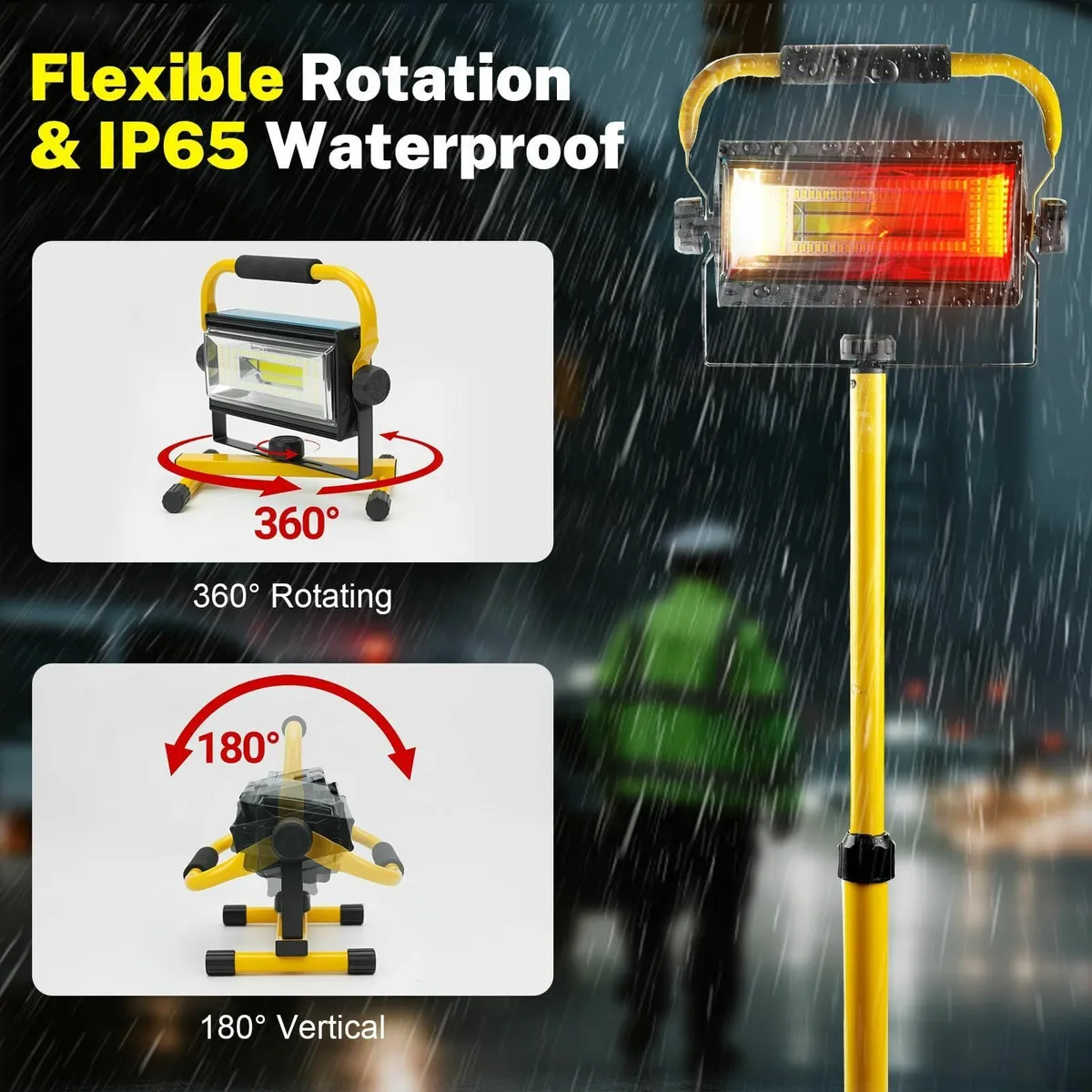 COB Rechargeable Work Light 100W Recharegable - Image 3