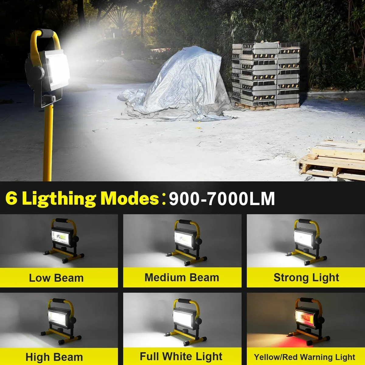 COB Rechargeable Work Light 100W Recharegable - Image 4
