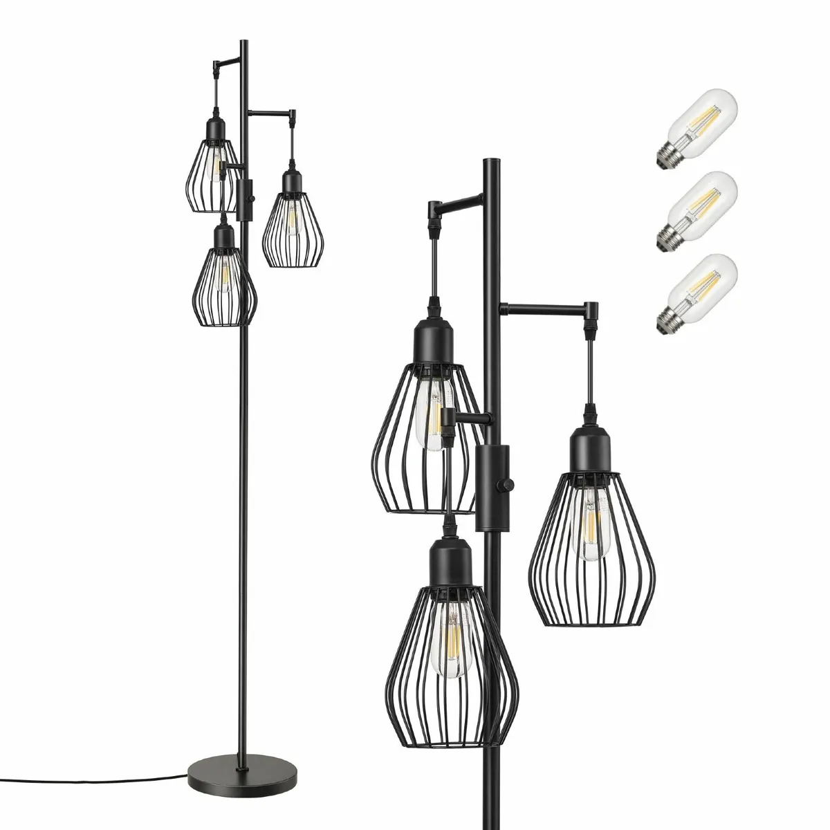 Industrial Floor Lamp Dimmable Standing with Wire - Image 1