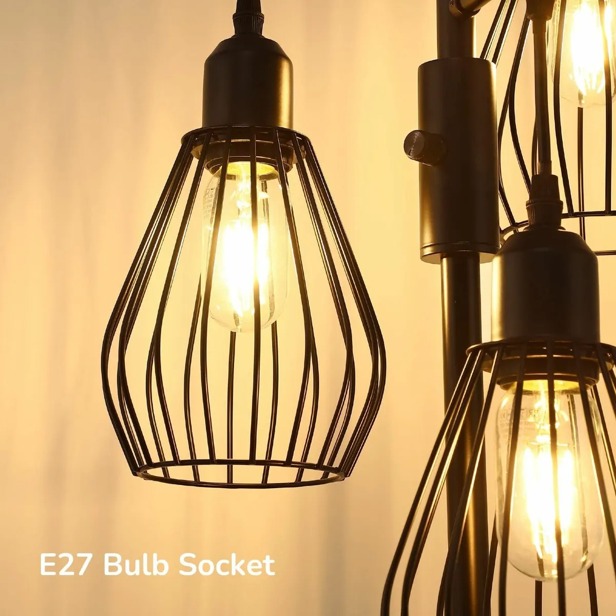 Industrial Floor Lamp Dimmable Standing with Wire - Image 3