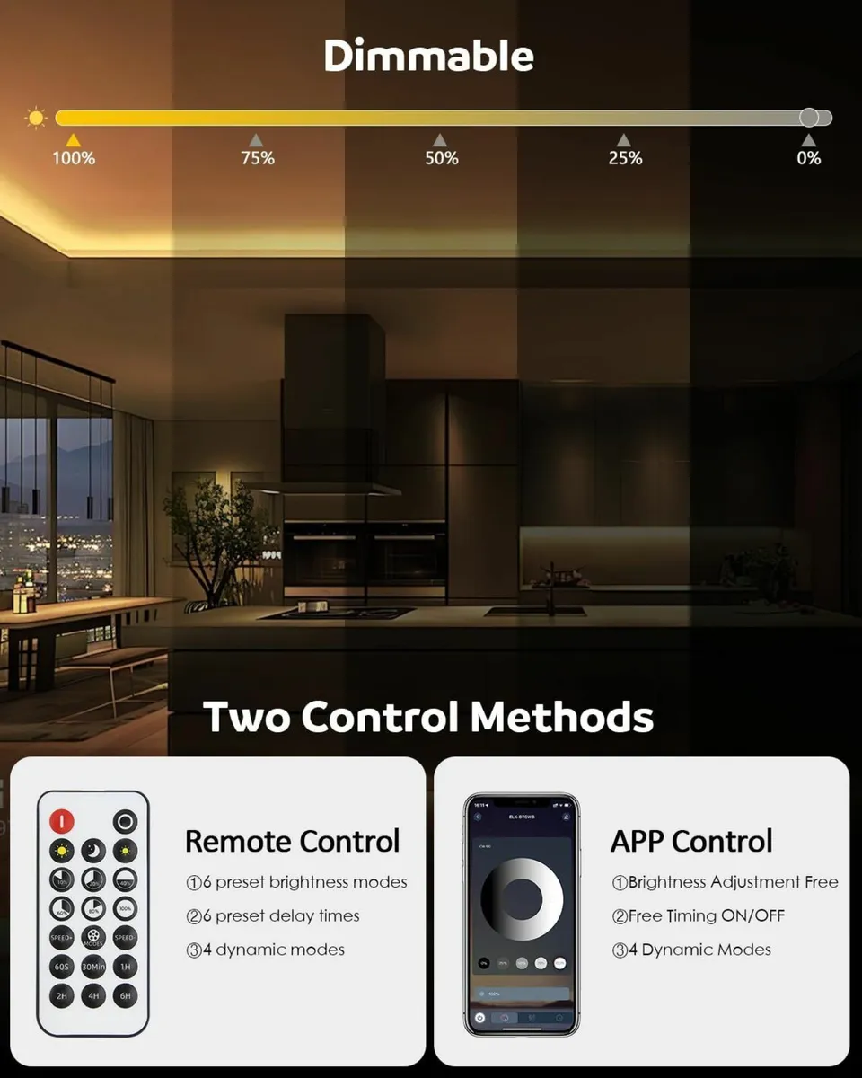 24V COB LED Strip Warm White 3000K 15M Dimmable - Image 3