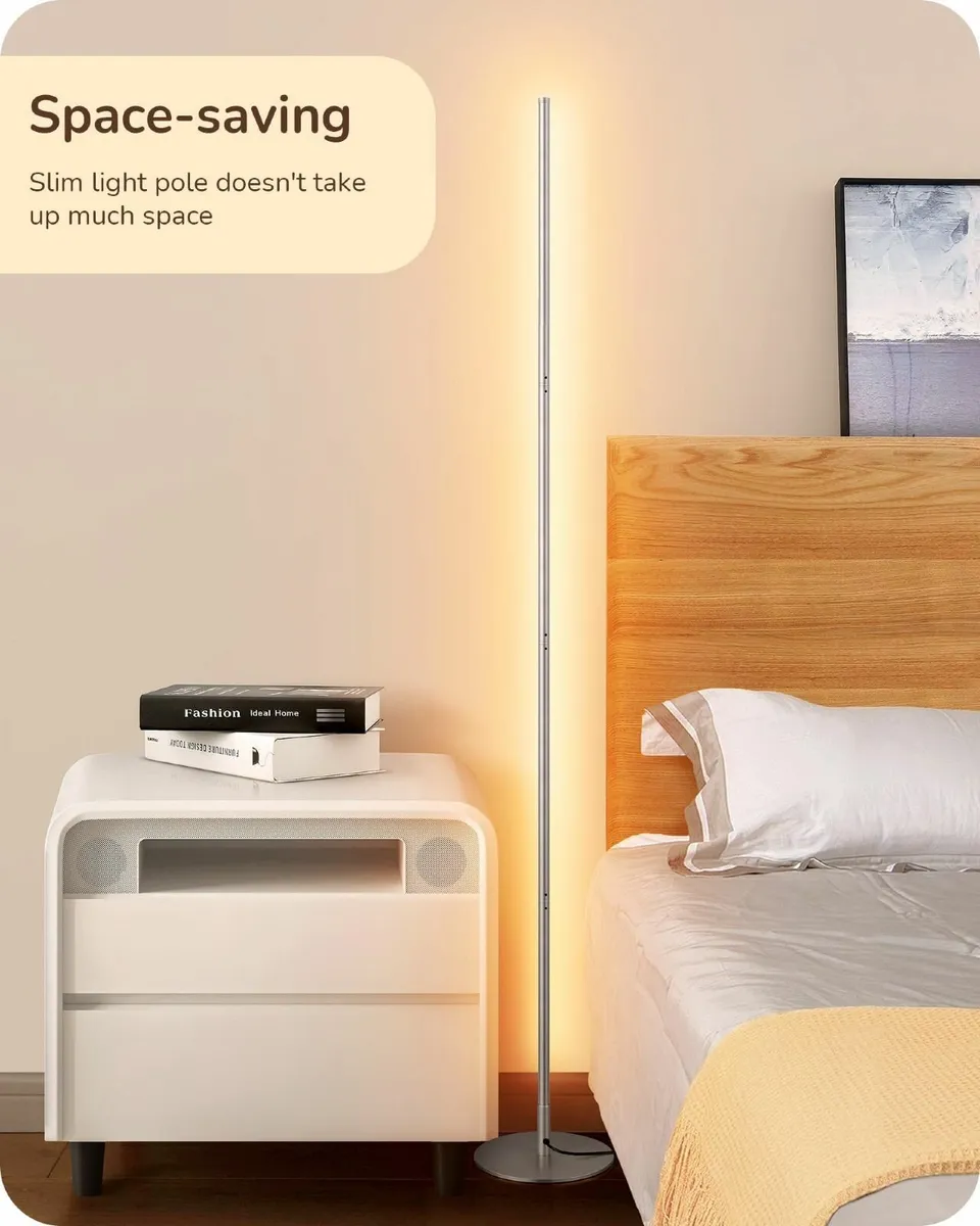 2 Pack LED Floor Lamp 146cm Minimalist Dimmable - Image 3