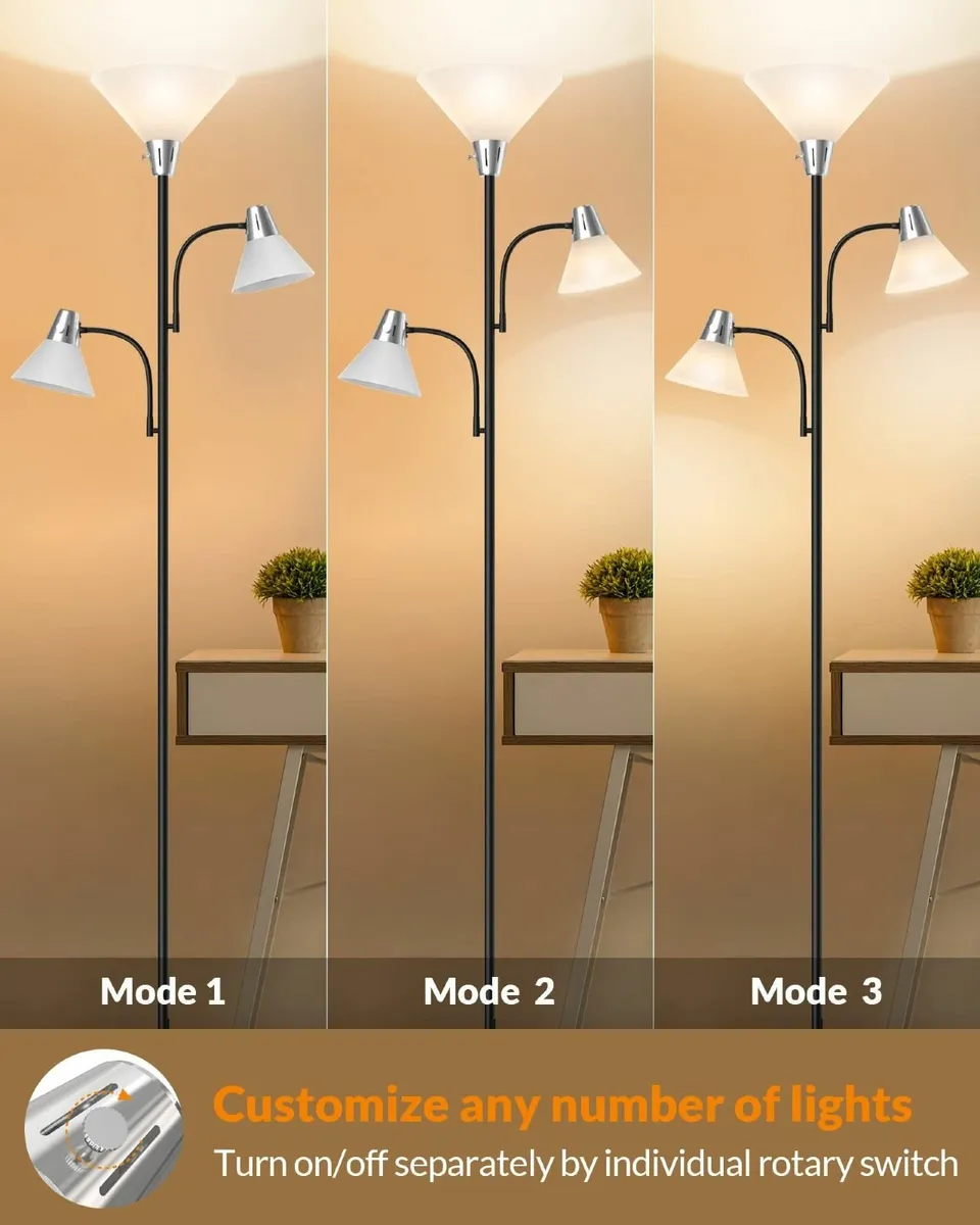 Floor Lamp 9W LED Standing with 5W Adjustable - Image 4