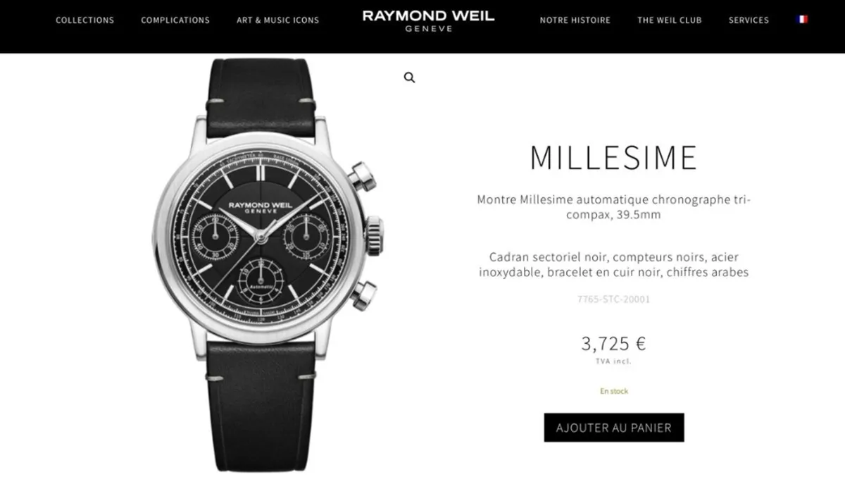 Raymond Weil Millesime Automatic Chronograph Black - Image 2