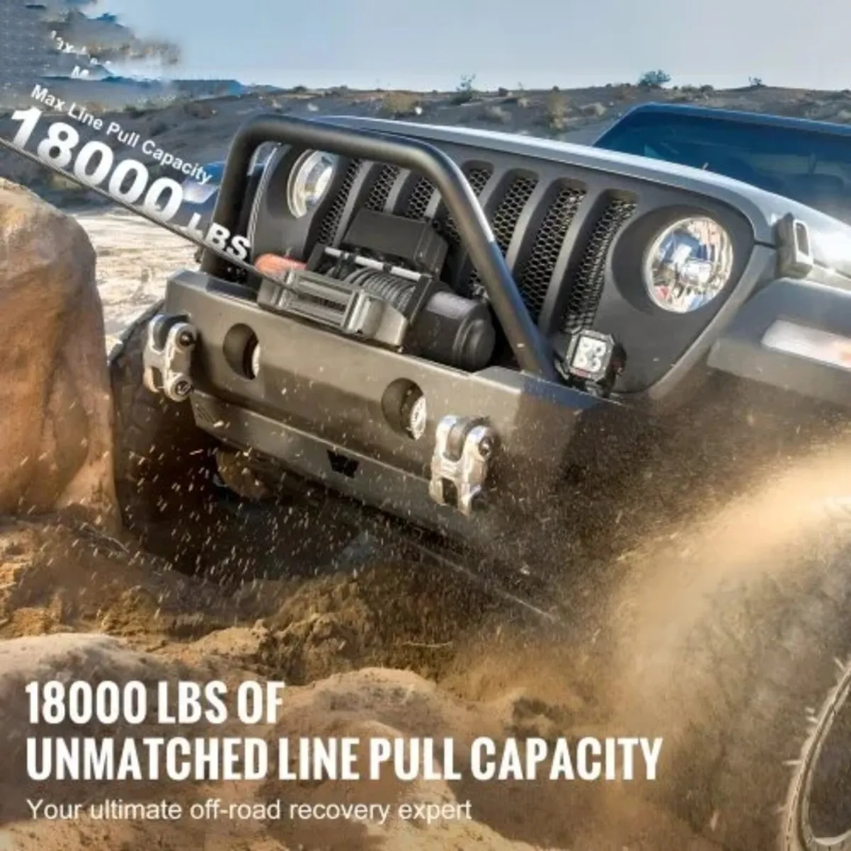 Electric Winch Truck 8,164.7 kg Steel Cable IP65 W - Image 4