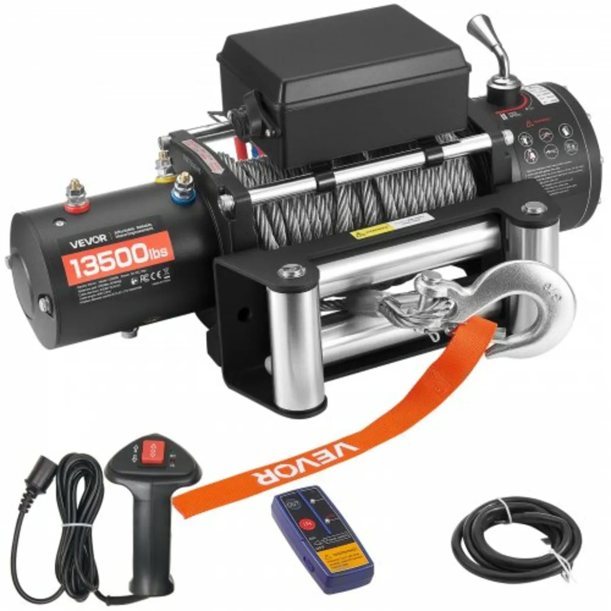Electric Winch, 5400 kg Load Capacity, 12V DC Truc - Image 1