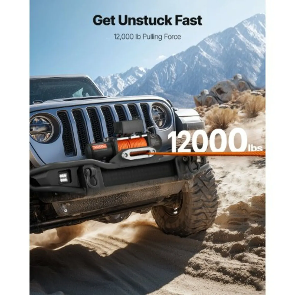 Electric Winch, 5400 kg Load Capacity, 12V DC Truc - Image 2