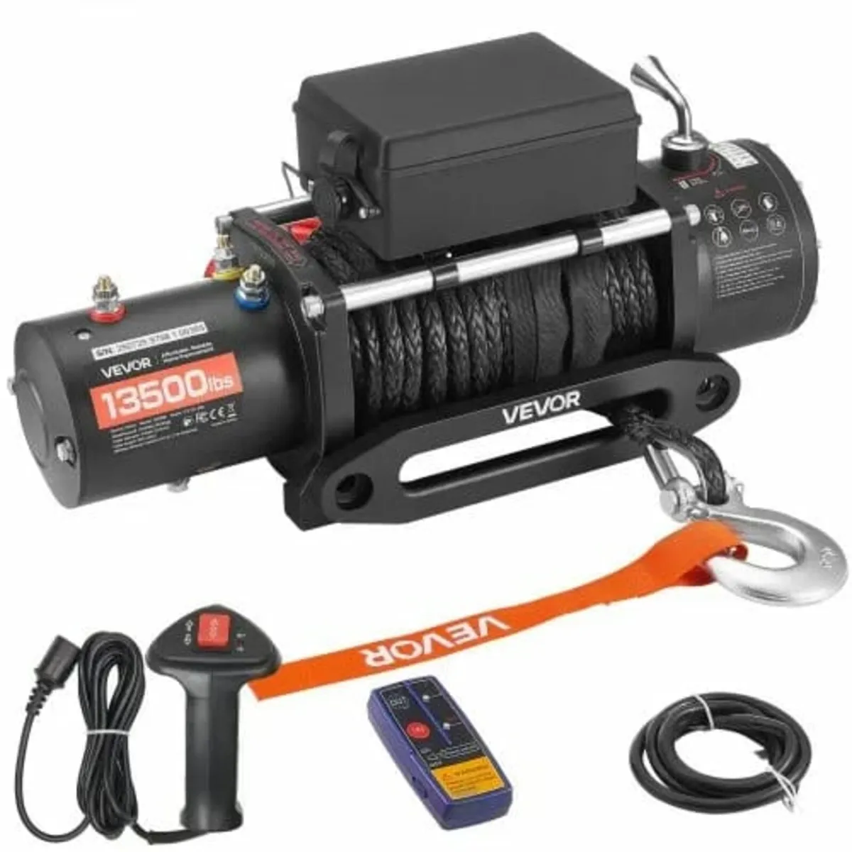 Electric Winch, 6100 kg Load Capacity, 12V DC Truc - Image 1