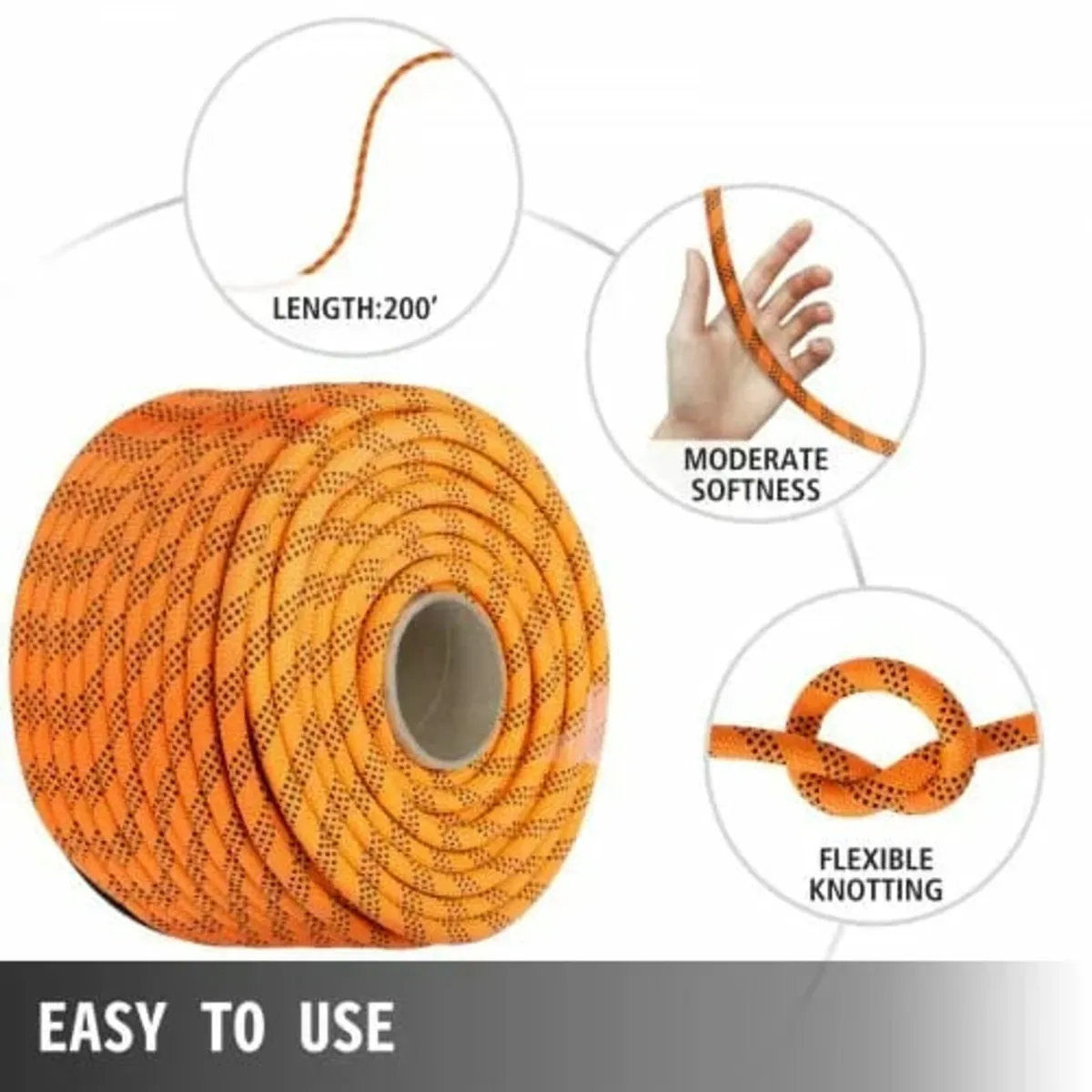9/16 Inch Double Braid Polyester Rope 200 FT Nylon - Image 3