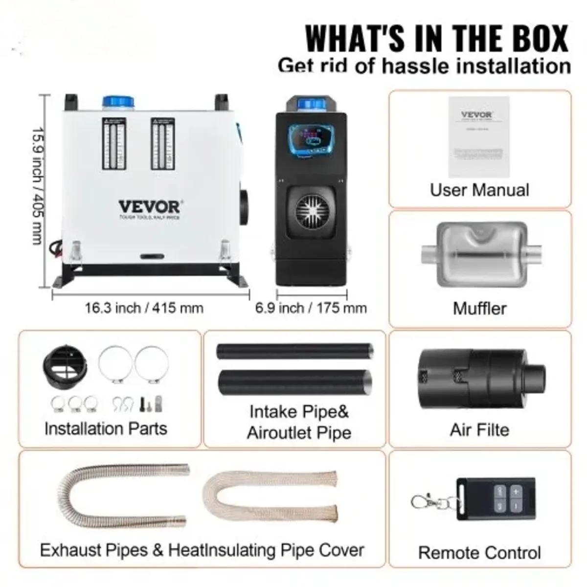 Diesel Air Heater, 5-8KW Parking Heater, All in 1, - Image 3