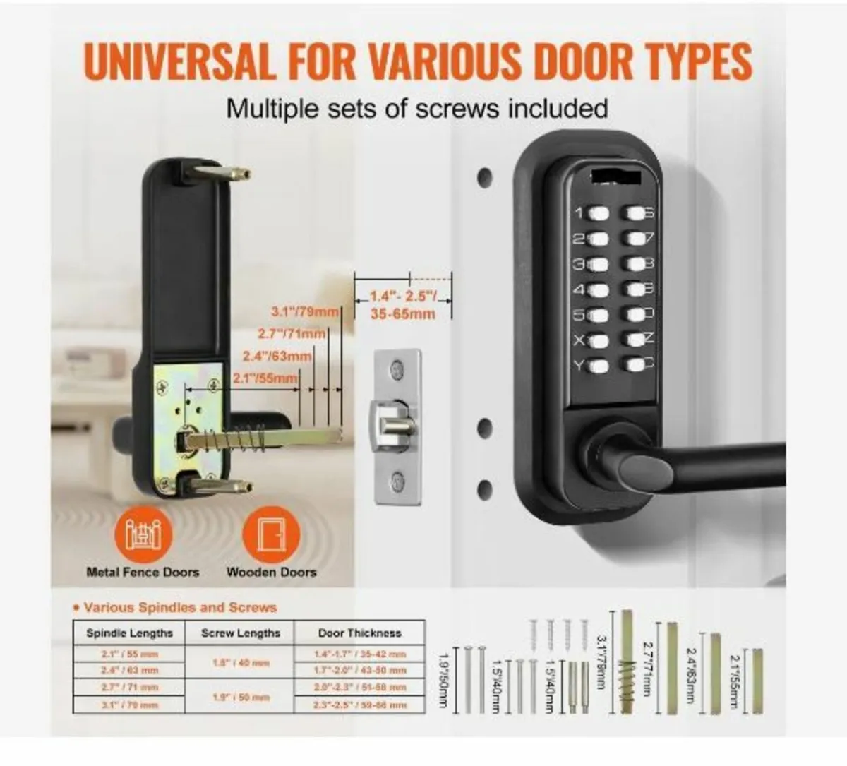 Mechanical Keyless Entry Door Lock - Image 3