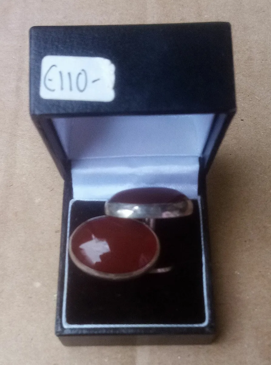 Men's Retro Silver Cufflinks - Image 1