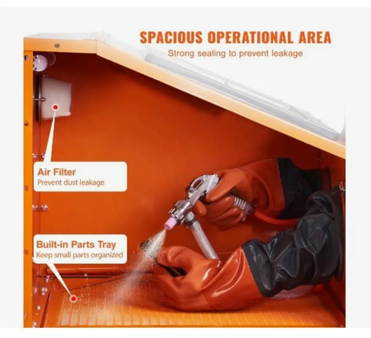 151.4 L Sandblasting Cabinet Benchtop Cabinet - Image 4