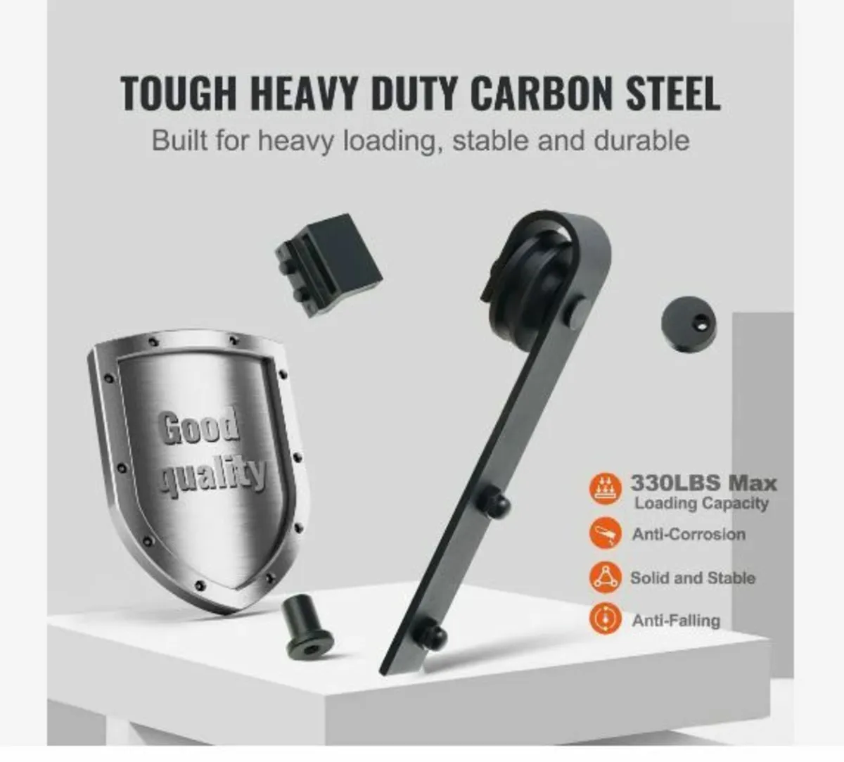 243.8 cm Sliding Barn Door Hardware Kit - Image 3