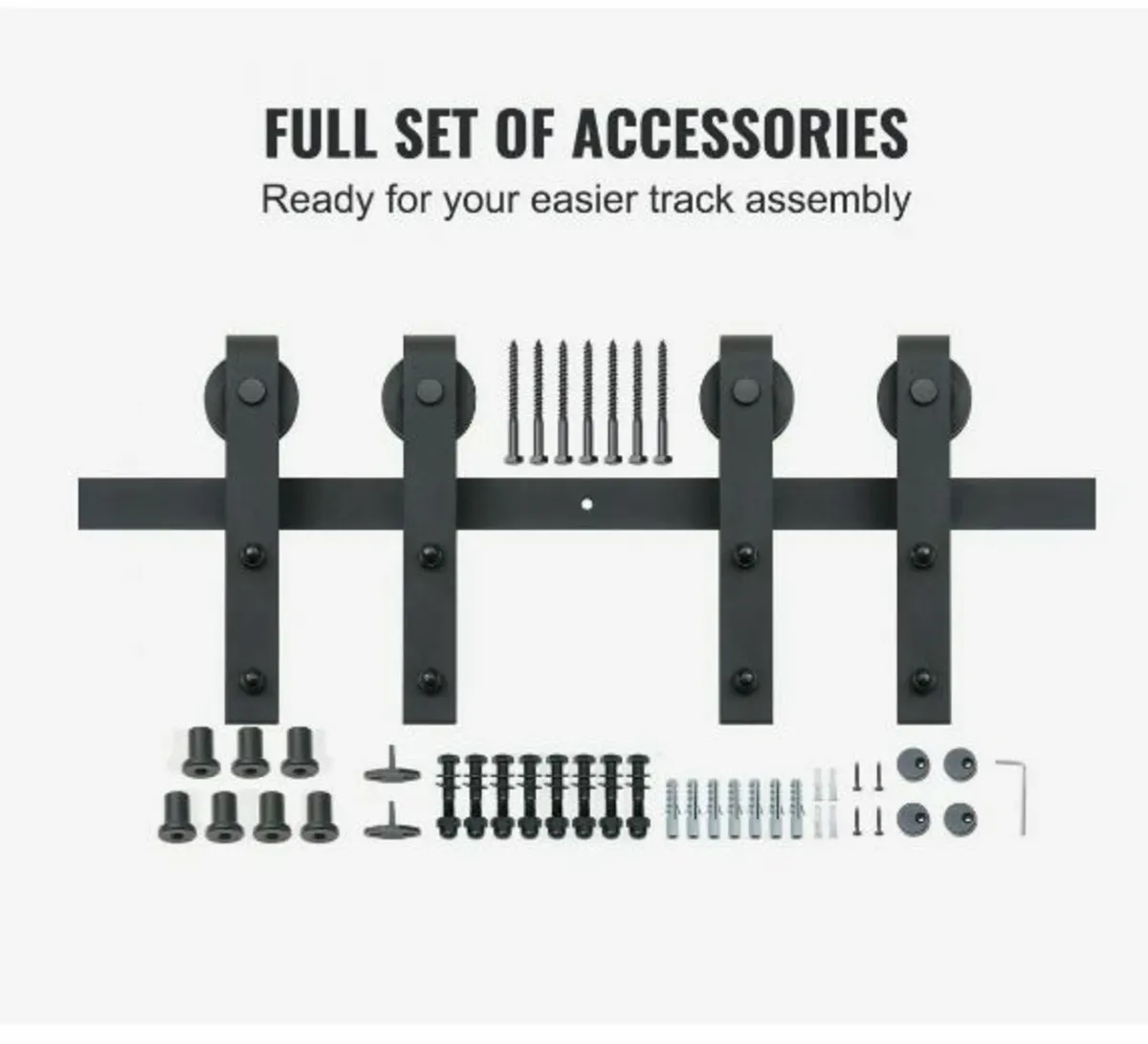 243.8 cm Sliding Barn Door Hardware Kit - Image 4