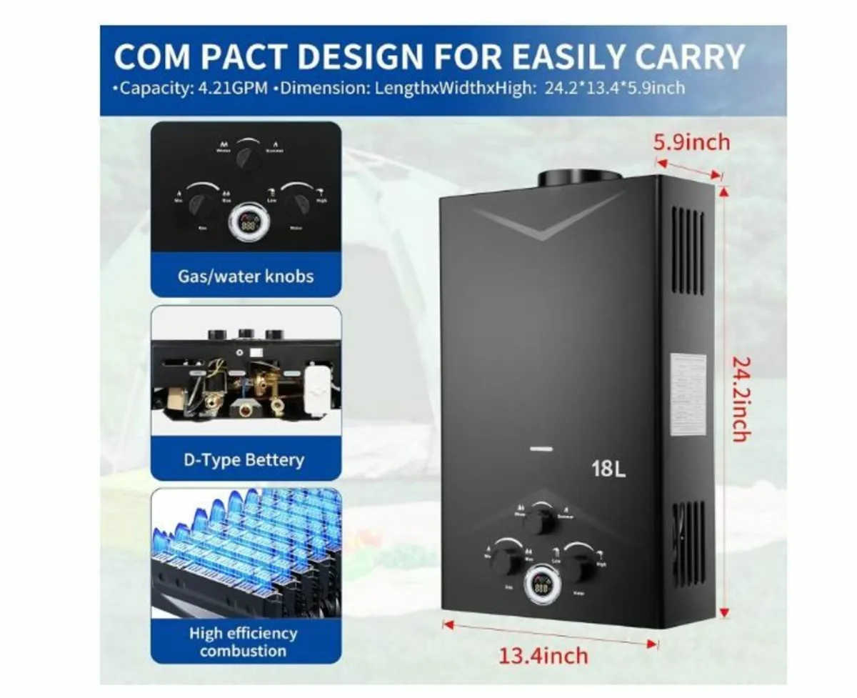 Gas Instantaneous Water Heater, 18 L - Image 3