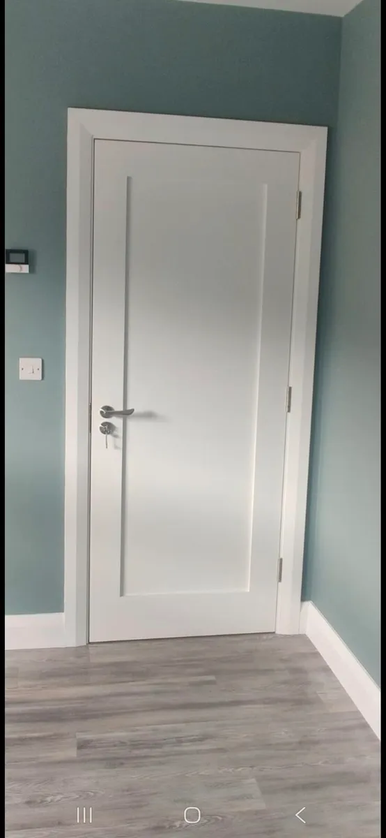 Deanta Primed Shaker Solid Panel Doors - Image 1