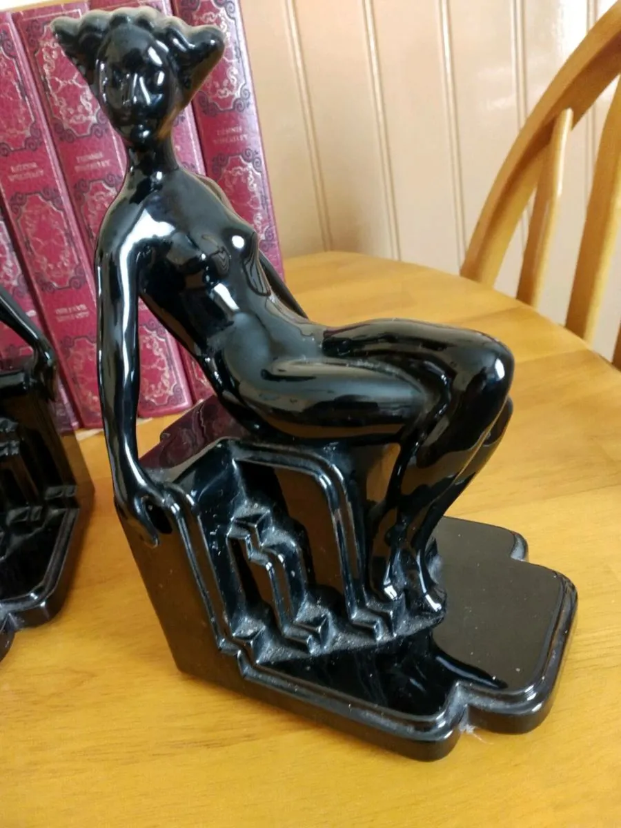 Vintage Art Deco porcelain Bookends - Image 2