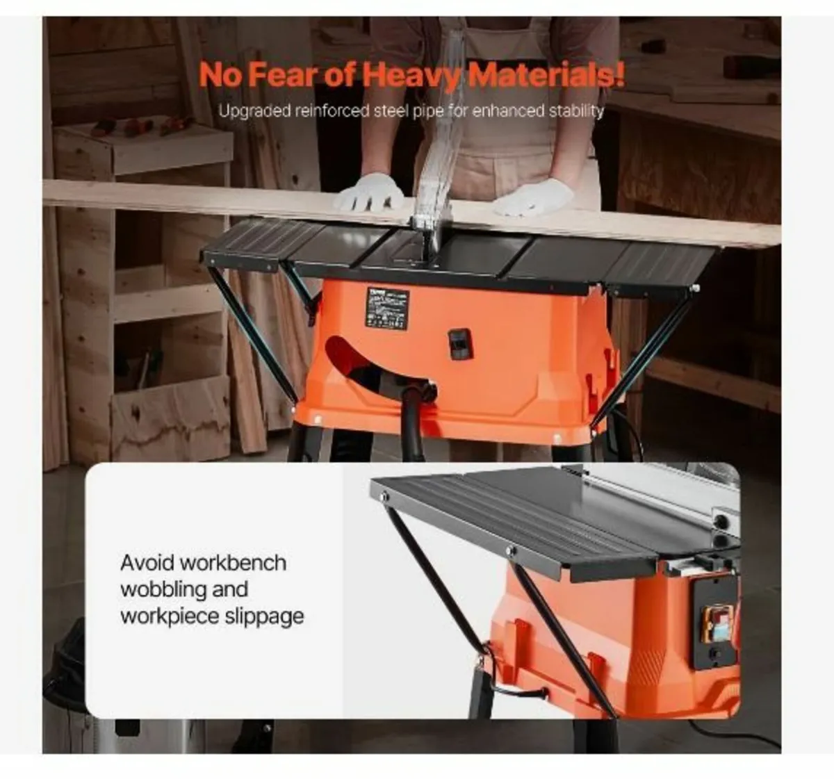 Table Saw with Stand, 254 mm, 1800W - Image 2