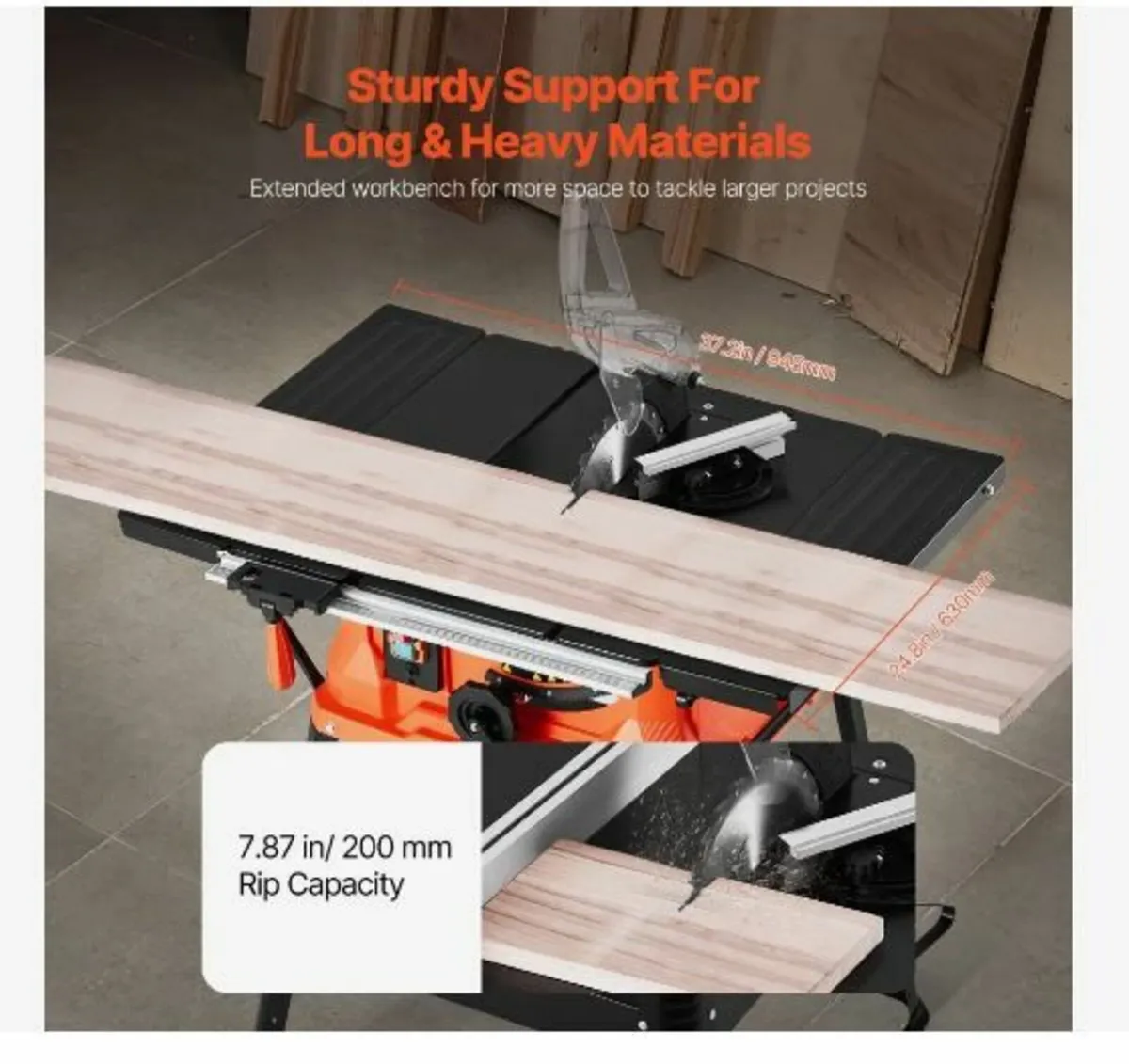 Table Saw with Stand, 254 mm, 1800W - Image 3