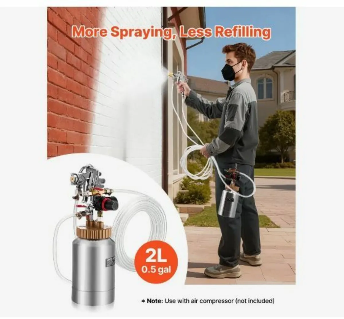 Spray Paint Pressure Pot, 2 L Pressure Pot Paint - Image 3
